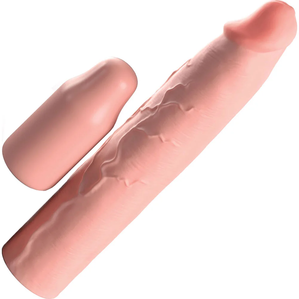 3" Extra Length Fantasy X-tensions Elite Silicone Penis Extension, 9", Vanilla