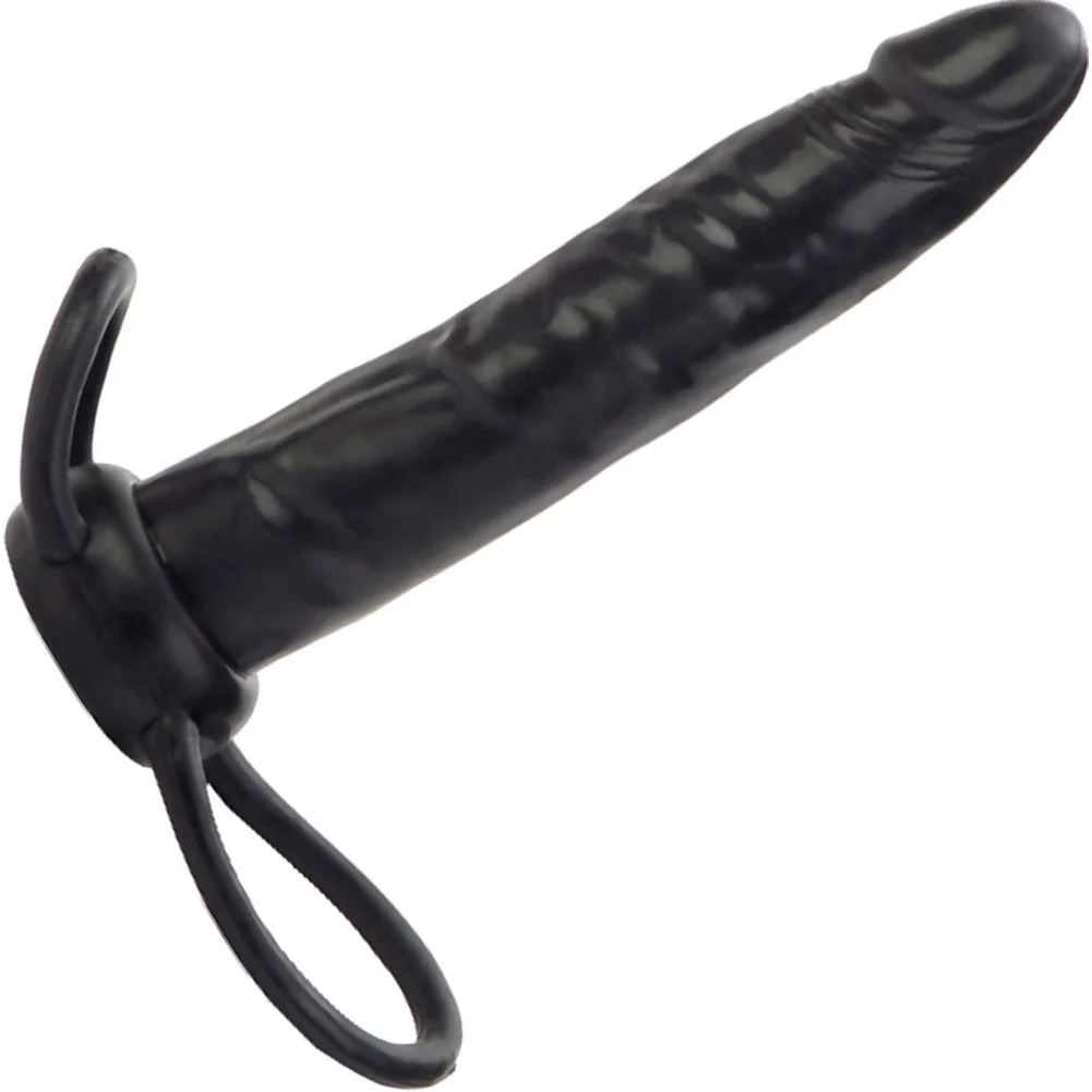 Accommodator Dual Penetrator Slim DP Stropon Dong, 6", Black