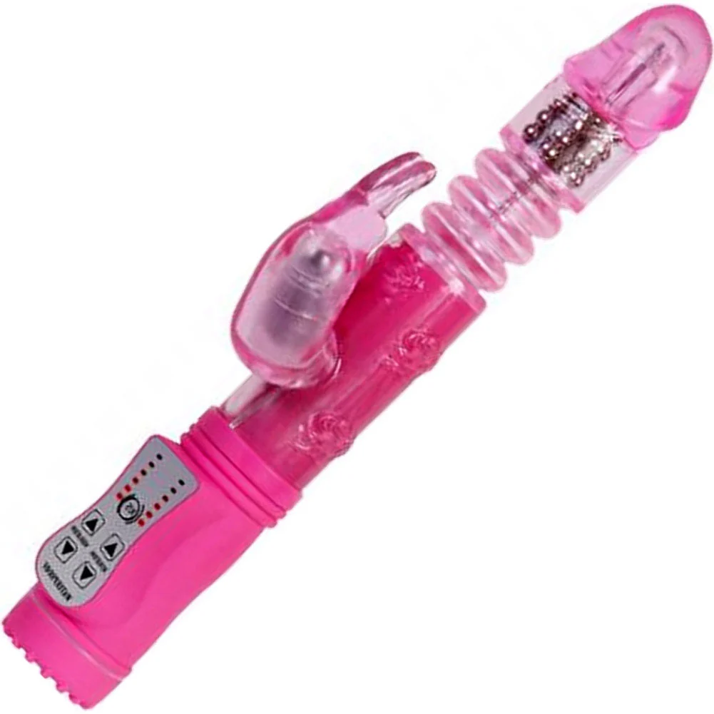 Adam and Eve First Thruster Rabbit Vibrator, 10", Pink