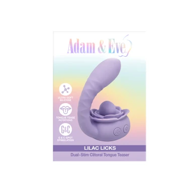 Adam & Eve Lilac Licks Dual-Stim Clitoral Tongue Teaser