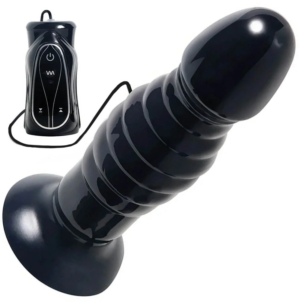 Adam and Eve Thrusting Anal Vibrator, 6.5", Black