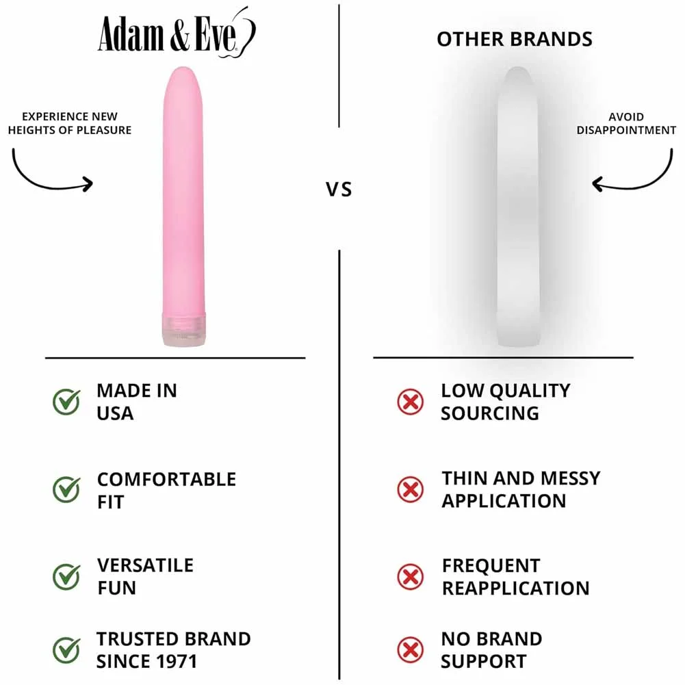 Adam and Eve Velvet Kiss Intimate Vibrator, 6", Pink