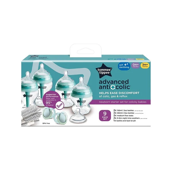 Advanced Anti-Colic Newborn Starter Set - 9Pcs