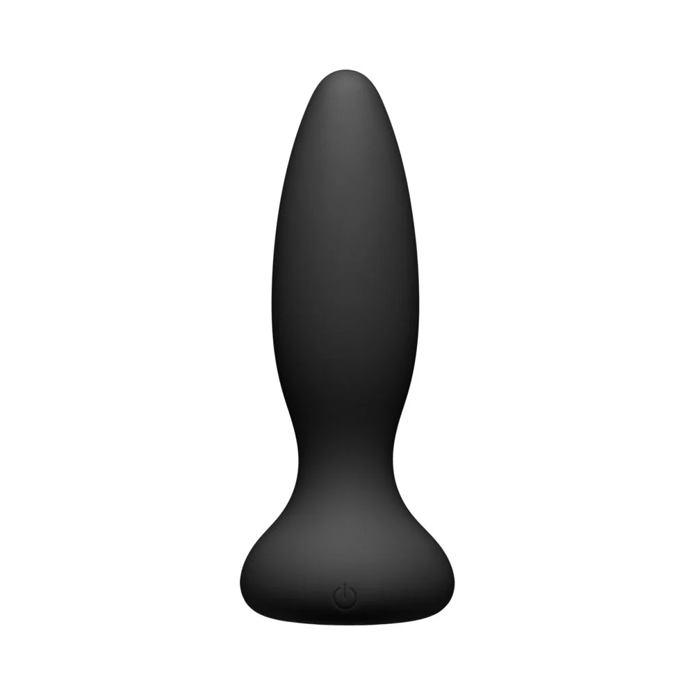 Adventurous Rechargeable Silicone Anal Plug With Remote, Black