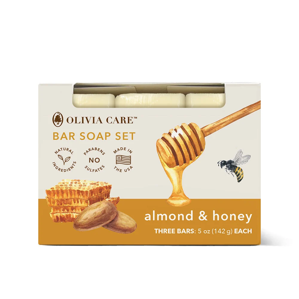 Almond & Honey Bar Soap - Set of 3