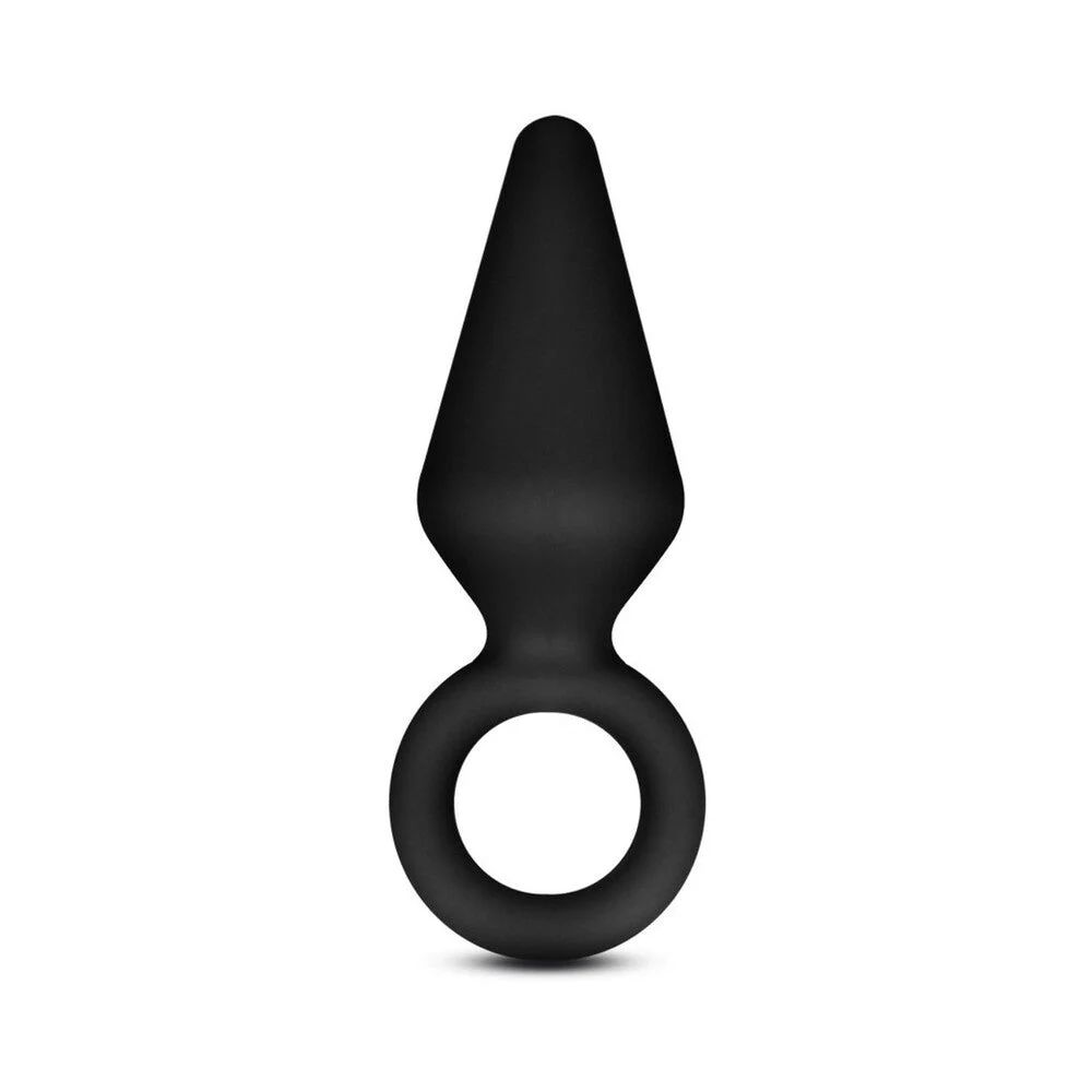 Anal Adventures Loop Butt Plug, Small Black