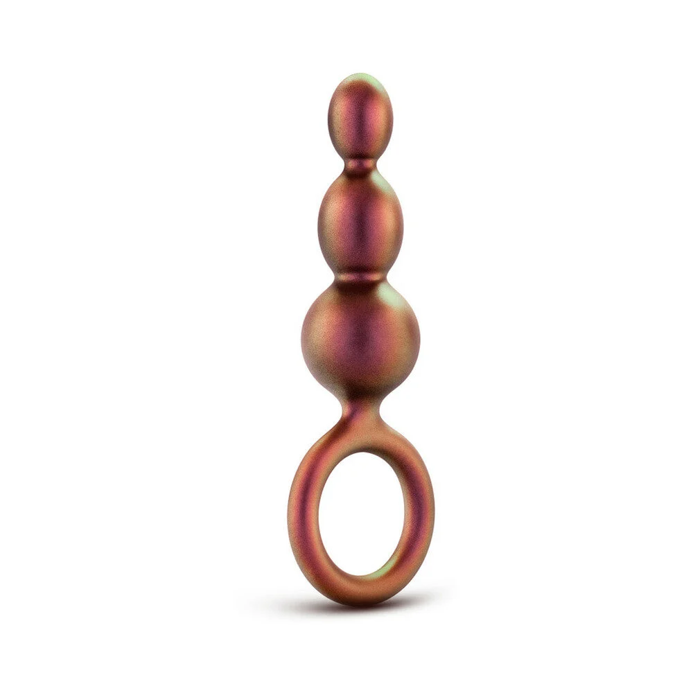 Anal Adventures Matrix Beaded Loop Butt Plug, Rainbow Copper