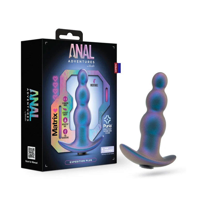 Anal Adventures Matrix Expedition Butt Plug Lunar Blue