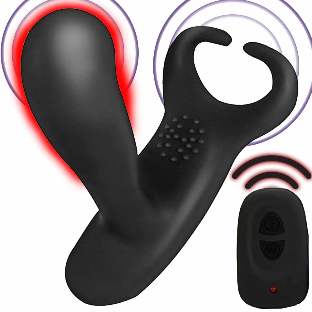 Anal-Ese Collection Remote Control Heat-Up P-Spot & Testicle Stimulator, Black