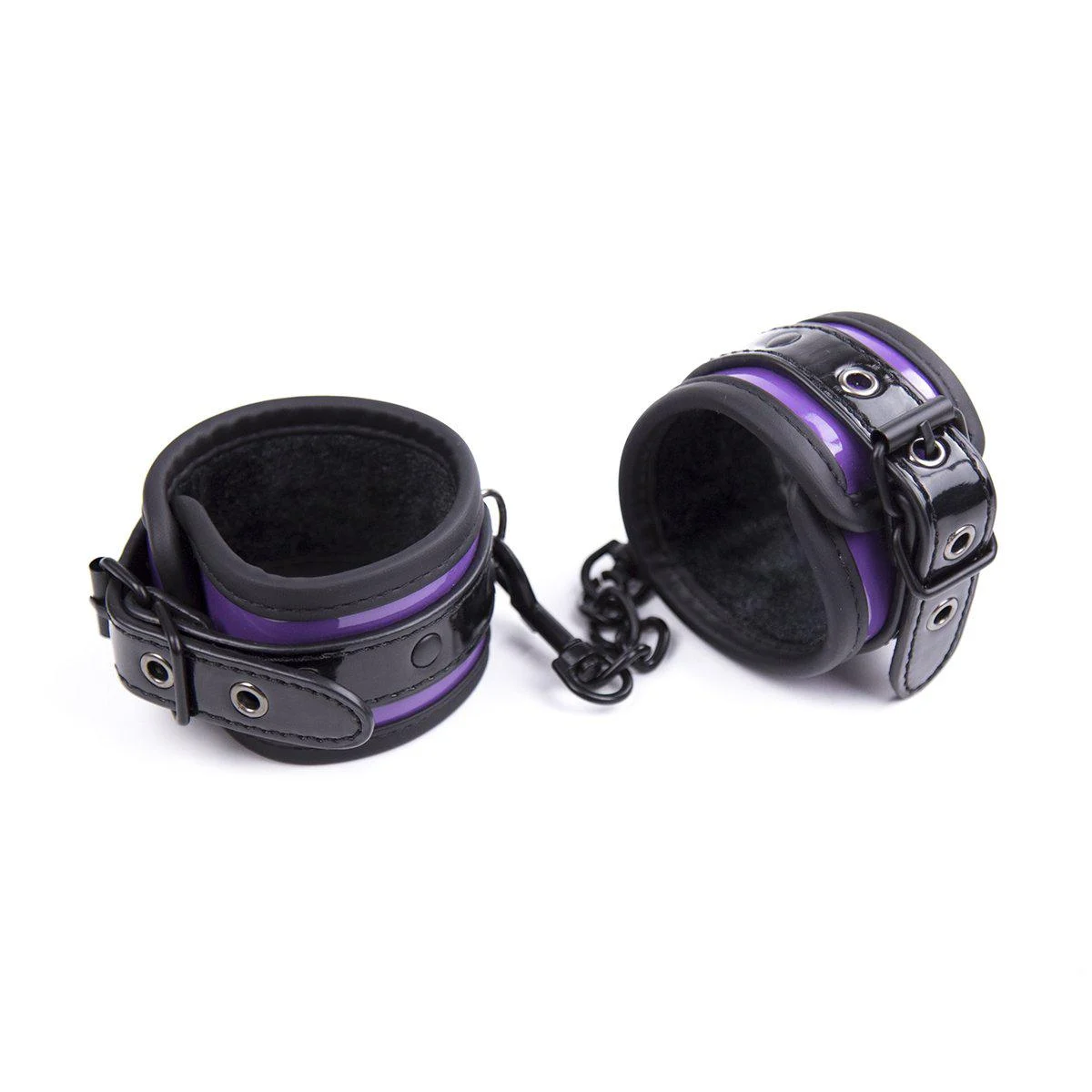 Ankle Purple / Black PVC Cuff