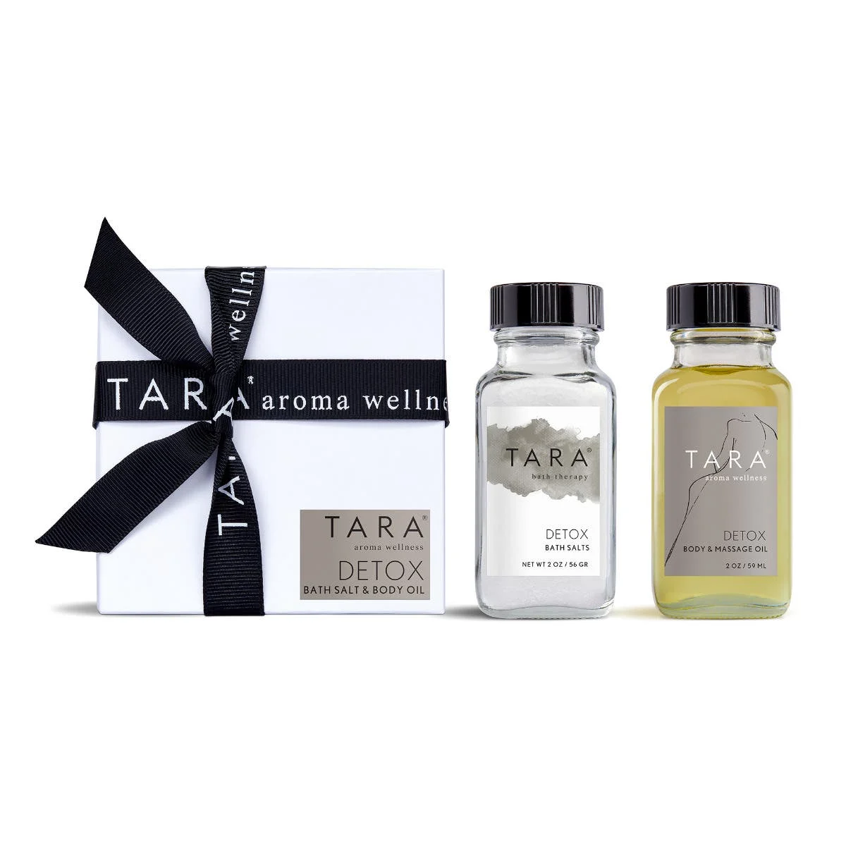 AROMA WELLNESS Box Set - DETOX (Bath Salt 2 oz, Body Oil 2 oz)