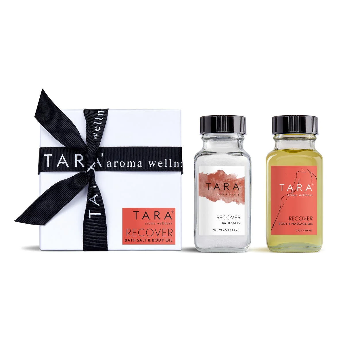AROMA WELLNESS Box Set - RECOVER (Bath Salt 2 oz, Body Oil 2 oz)