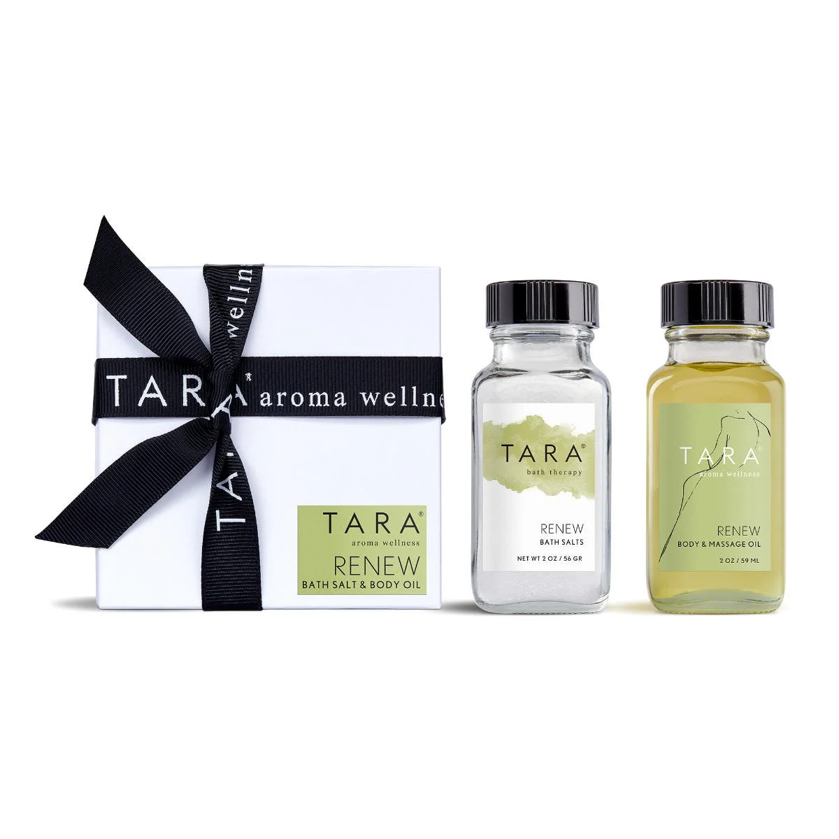 AROMA WELLNESS Box Set - RENEW (Bath Salt 2 oz, Body Oil 2 oz)