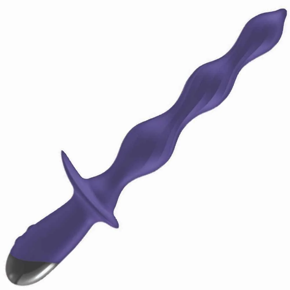 Ass-Sation Deep Dive Contoured Rechargeable Wand, 10", Purple