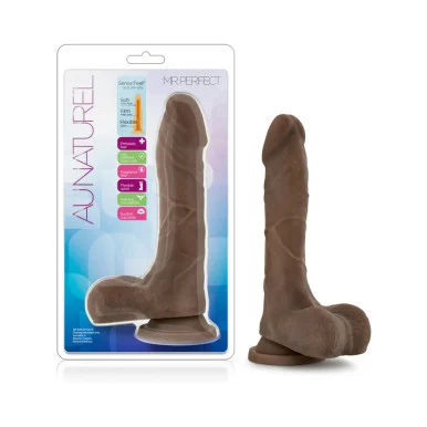 Au Naturel 8.5" Sensa Feel Mister Perfect Dildo with Balls