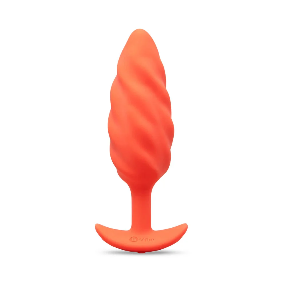 b-Vibe Swirl Texture Vibrating Butt Plug