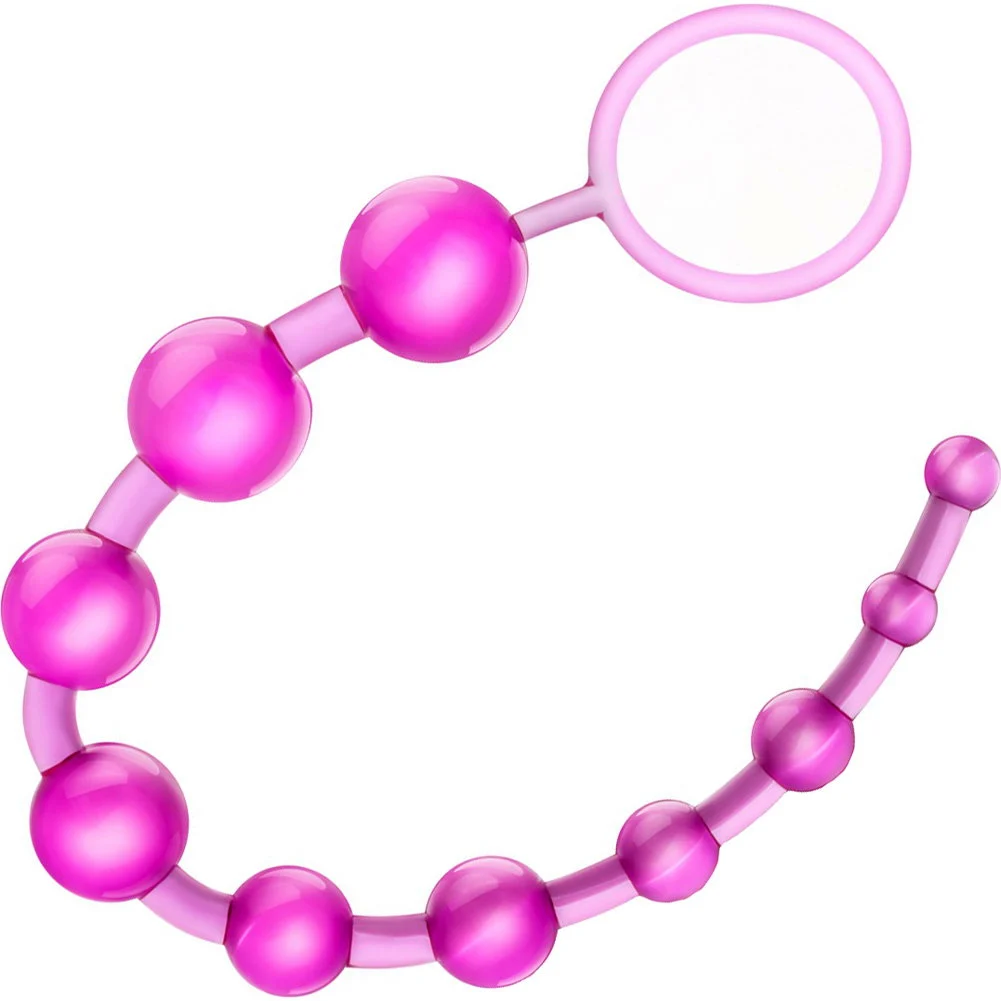 B Yours Basic Anal Beads, 12.75", Pink