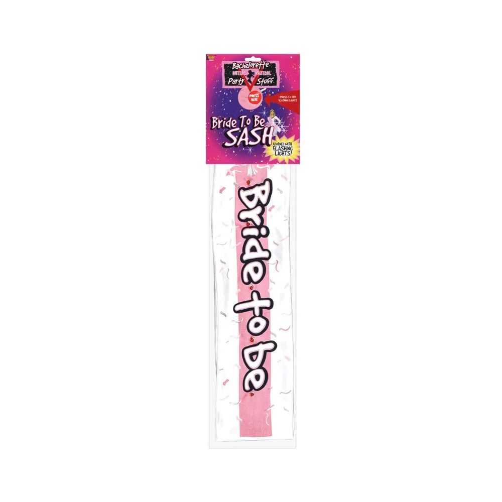 Bachelorette Outta Control Flashing Sash - White