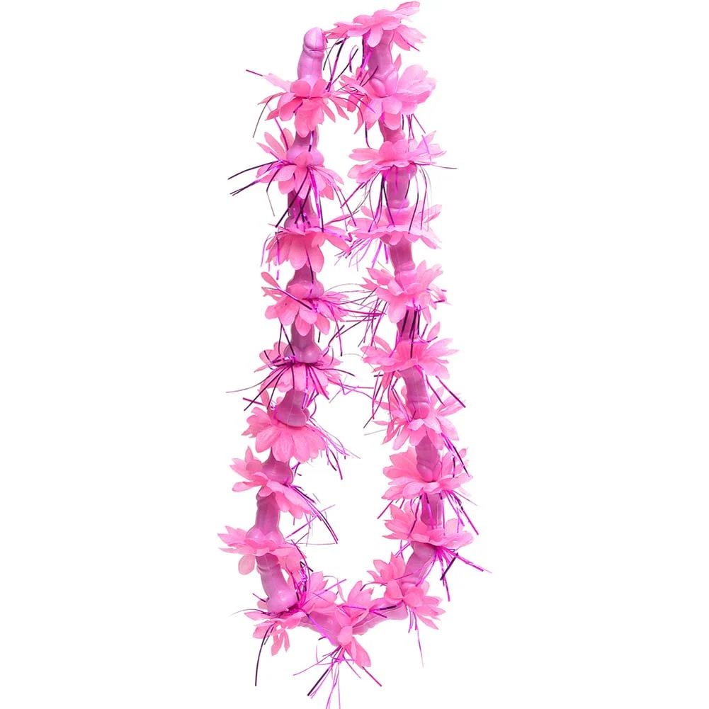 Bachelorette Party Favors Pecker Lei Necklace, One Size, Pink