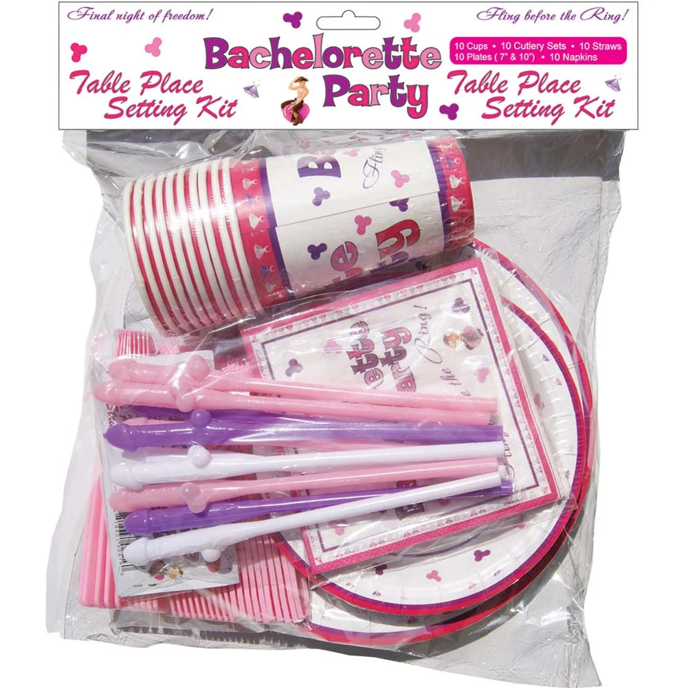 Bachelorette Party Table Place Setting Kit