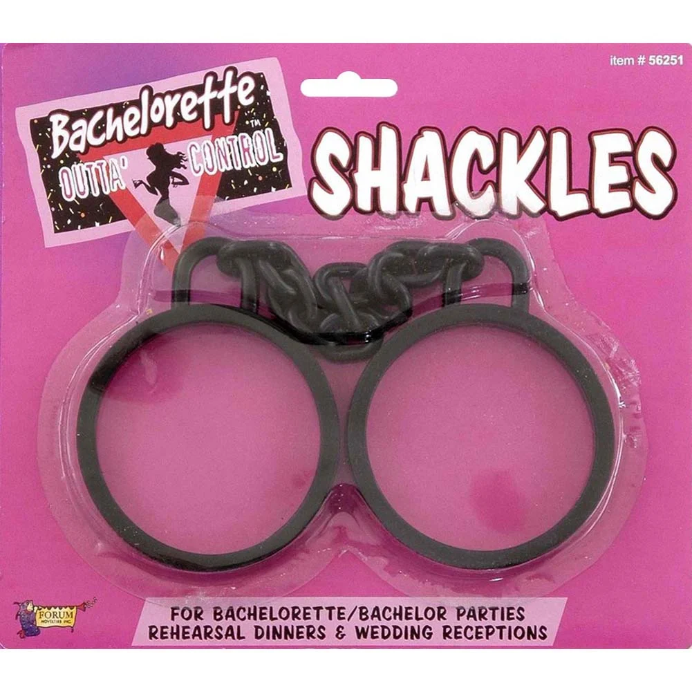 Bachelorette Party Wedding Shackles, One Size, Black