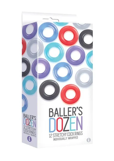 Ballers Dozen 12pk Stretchy Cock Rings
