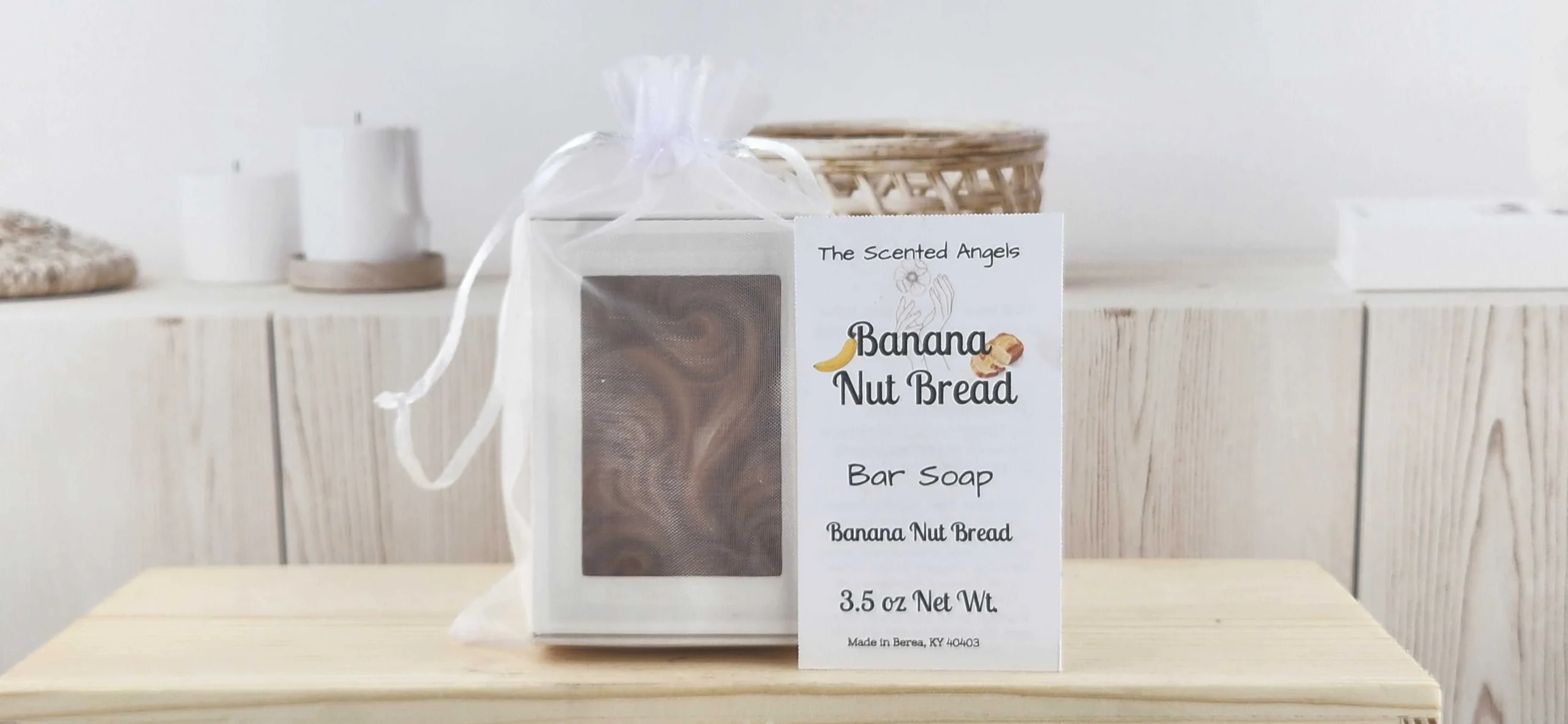 Banana Nut Bread Flower Bar Soap - F1