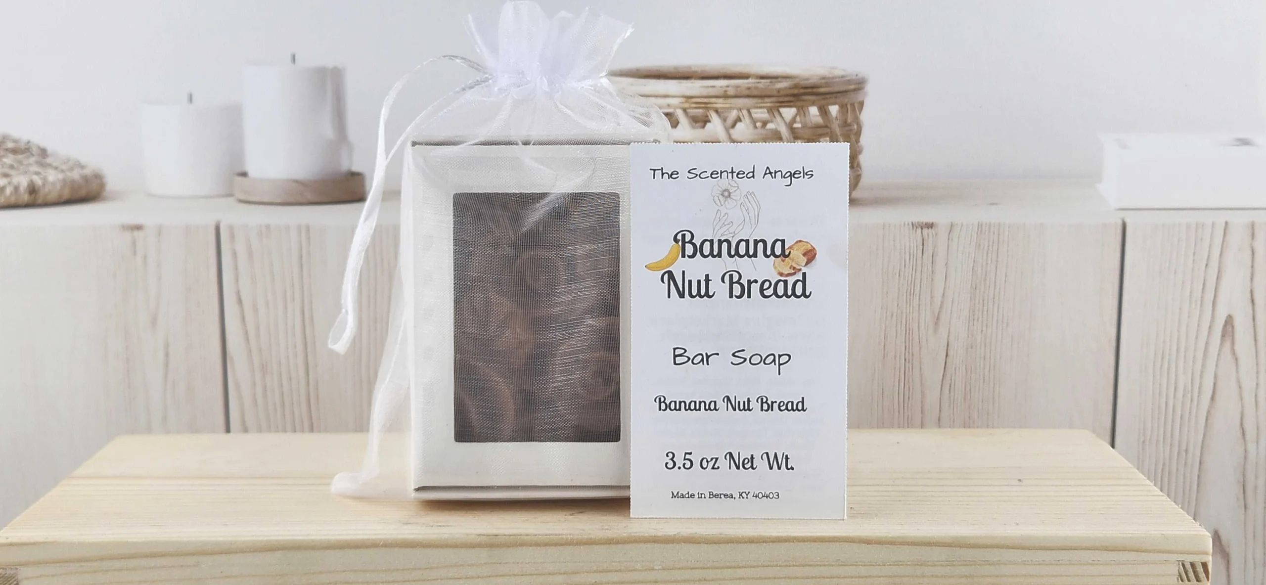 Banana Nut Bread Rose Flower Bar Soap - READ DESCRIPTION