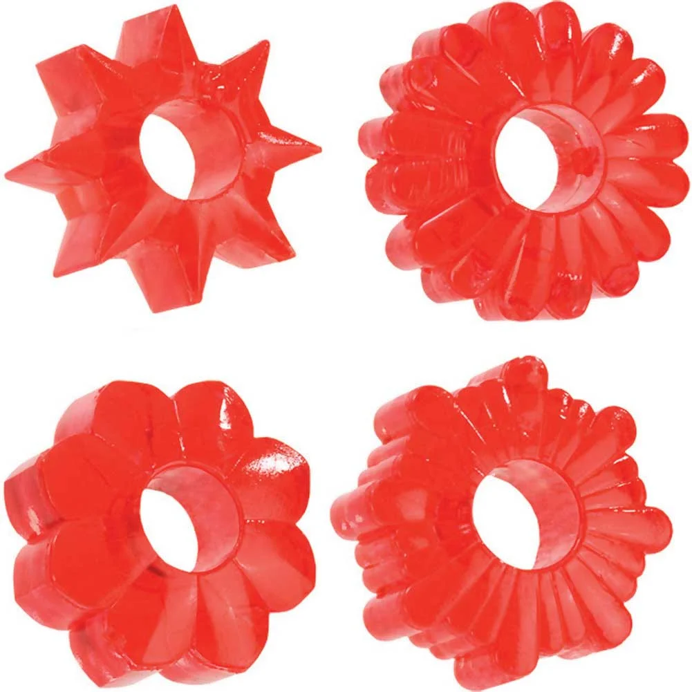 Basic Essentials Super Stretchy TPR Enhancers, Red
