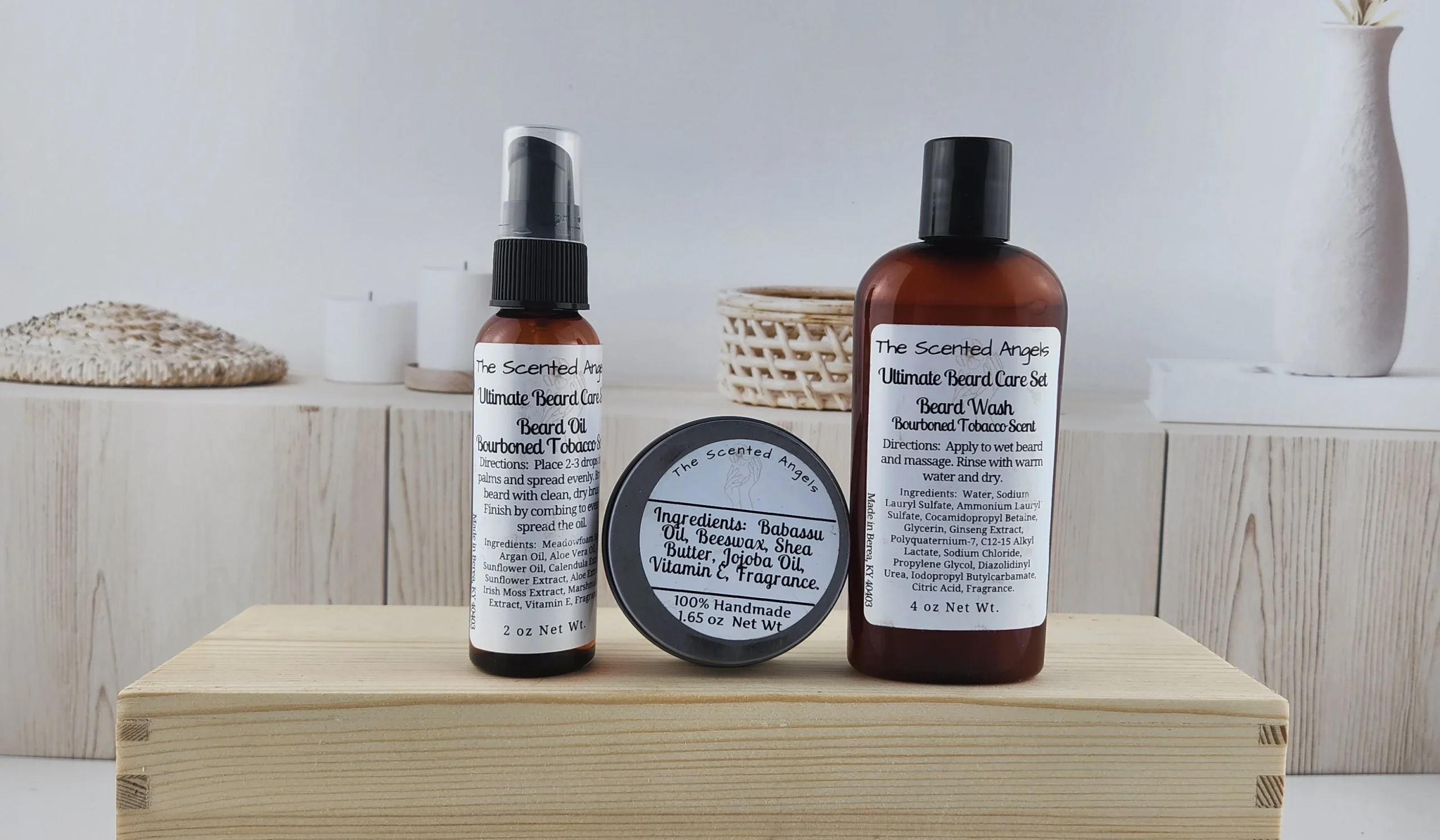 Beard Kit for Men:Beard Wash, Beard Oil, and Beard Balm Kit