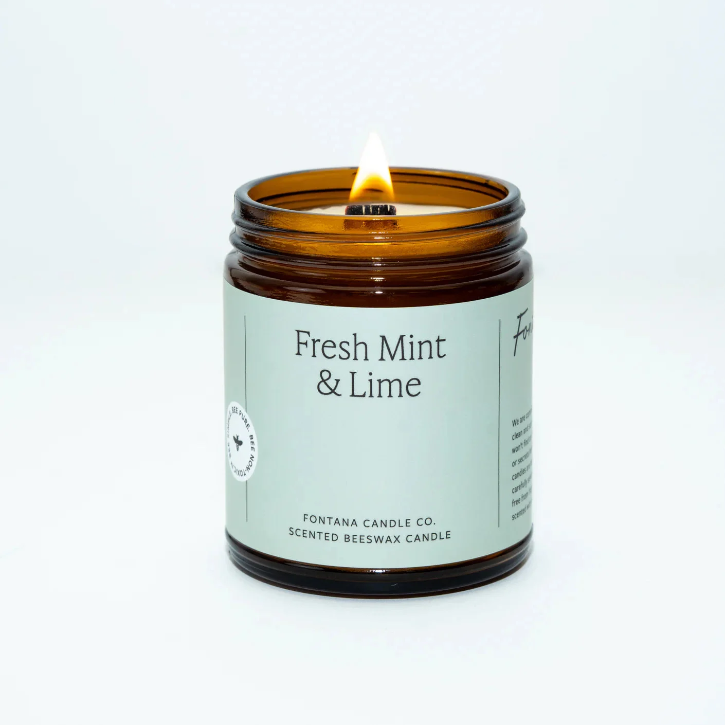 Beeswax Candle - Fresh Mint & Lime