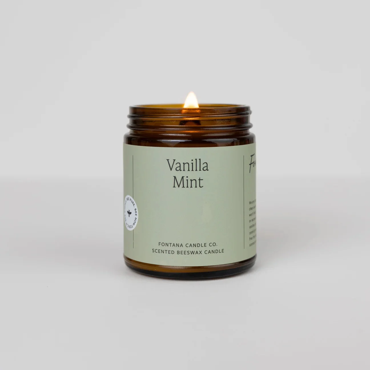 Beeswax Candle - Vanilla Mint