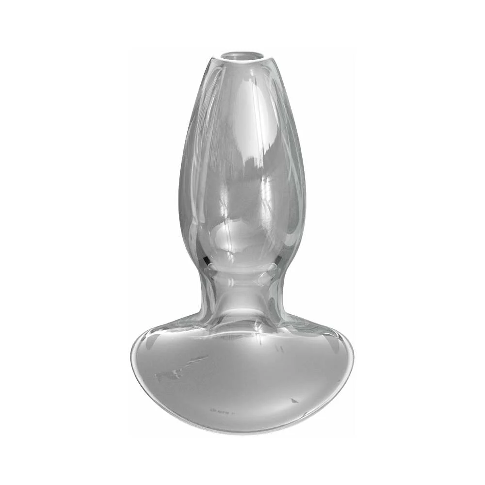 Beginners Anal Glass Gaper Butt Plug Clear
