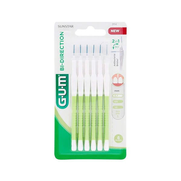 Bi-Direction Green 0.7Mm Interdental Brush 6 Pcs