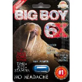 Big Boy 6X Max Power 7 Days Enhancement for Men 1 Blue Pill