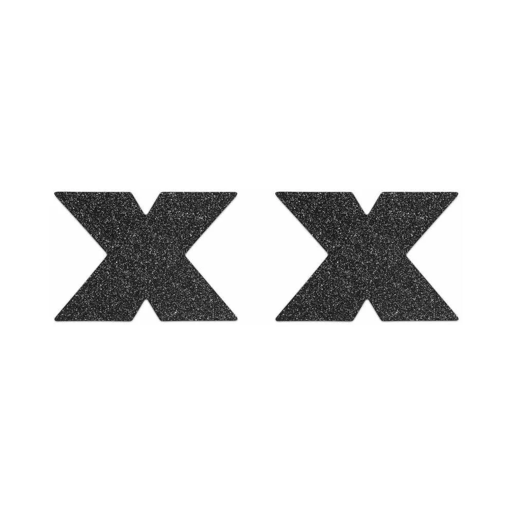Bijoux Indiscrets Flash Pastie - Cross Black