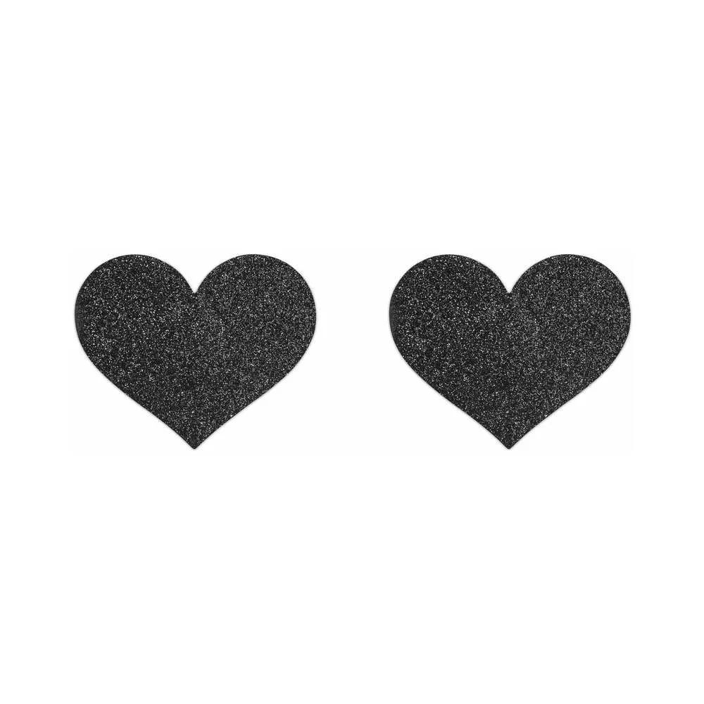 Bijoux Indiscrets Flash Pastie - Heart Black