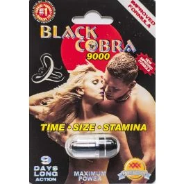 Black Cobra 9000 Maximum Power 9 Days Enahncement for Men 1 Pill