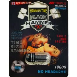 Black Hammer 19000 Triple Maximum Power Male Enhancer Black Pill