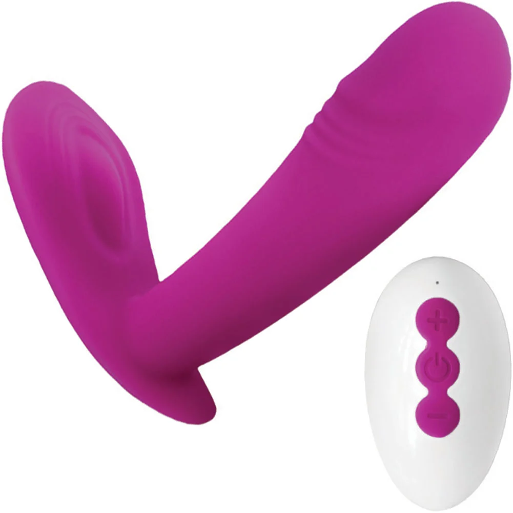 Bliss Power Punch Thrusting Vibrator with Remote Control, 5", Purple