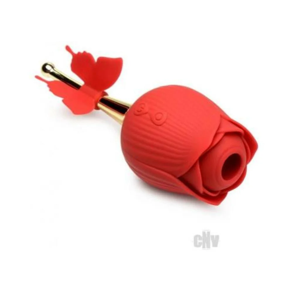 Bloomgasm Flutter Rose Clit Sucking Stimulator With Butterfly Teaser