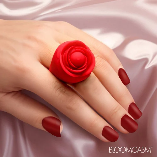 Bloomgasm Red Rose Ring Finger Vibrator