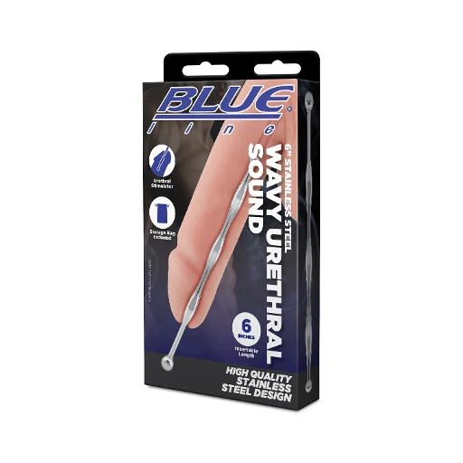 BLUELINE 6 INCH STAINLESS STEEL WAVY PENIS PLUG
