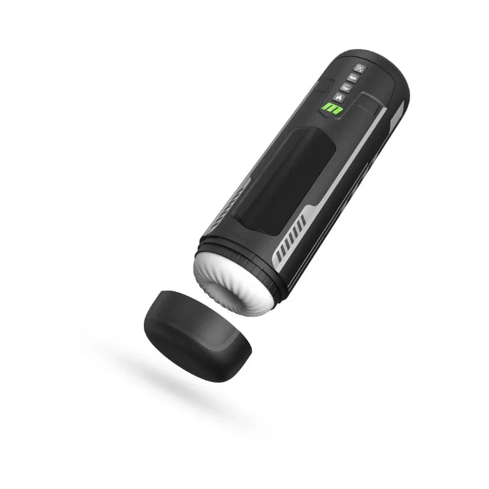 Blush Master Blaster Rechargeable Automatic Warming Vibrating Rotating Stroker With Suction