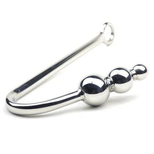 Bondage - Anal Hook for Rope - 3 Ball Ripple