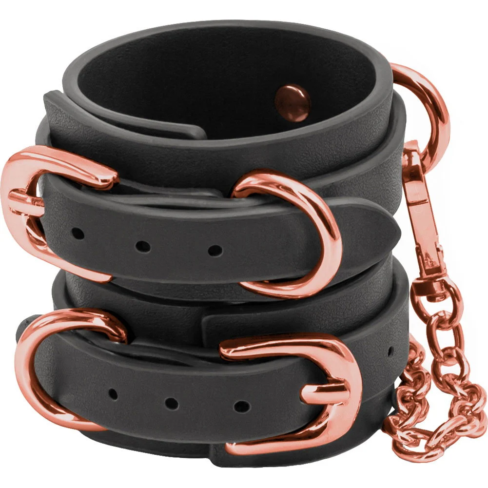 Bondage Couture Wrist Cuffs - Black