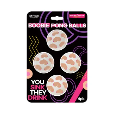 Boobie Pong Balls - 4pk
