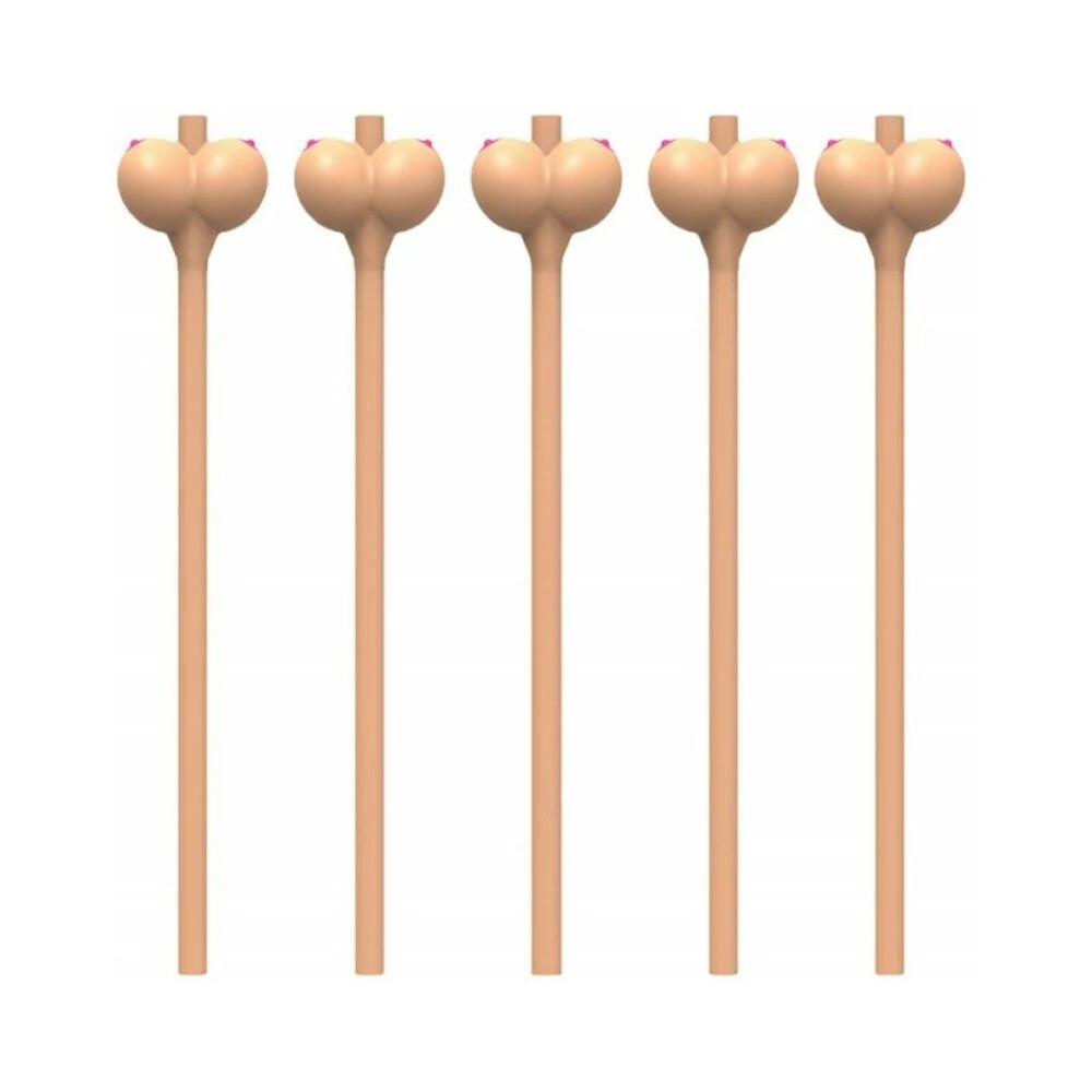 Booby Straws - Flesh Pack of 6