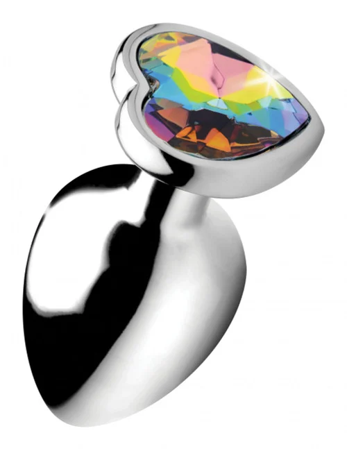 Booty Sparks Rainbow Prism Heart Gem Anal Plug