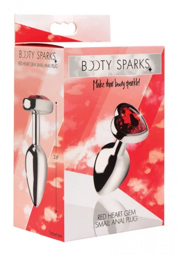 Booty Sparks Red Heart Gem Anal Plug